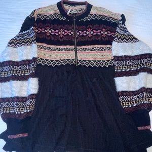 Free People Black Cabin Fever Sweater